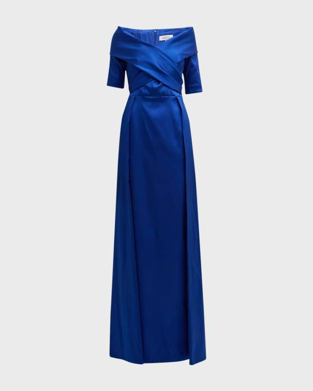 Off-Shoulder Portrait Gazar Gown